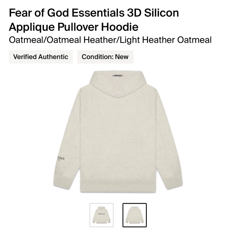 Fear of God Essentials 3D Silicon Appliqué Pullover Hoodie
